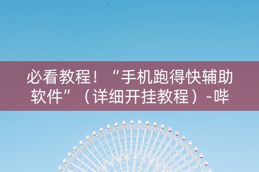 必看教程！“手机跑得快辅助软件”（详细开挂教程）-哔哩哔哩