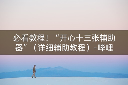 必看教程！“开心十三张辅助器”（详细辅助教程）-哔哩哔哩
