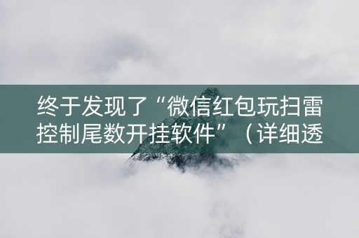 终于发现了“微信红包玩扫雷控制尾数开挂软件”（详细透视教程）-哔哩哔哩