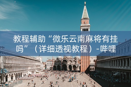 教程辅助“微乐云南麻将有挂吗”（详细透视教程）-哔哩哔哩
