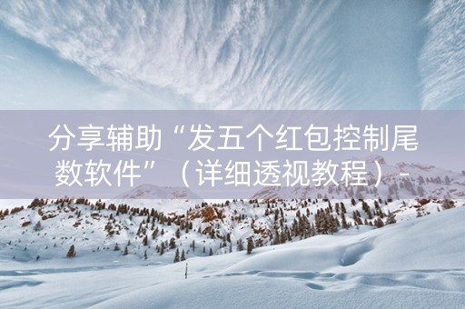 分享辅助“发五个红包控制尾数软件”（详细透视教程）-哔哩哔哩