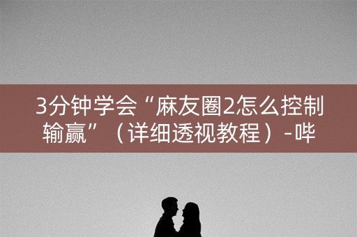 3分钟学会“麻友圈2怎么控制输赢”（详细透视教程）-哔哩哔哩