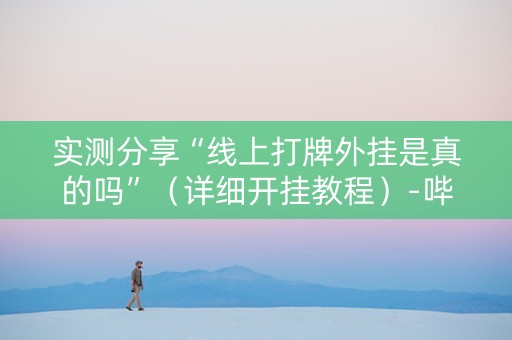 实测分享“线上打牌外挂是真的吗”（详细开挂教程）-哔哩哔哩