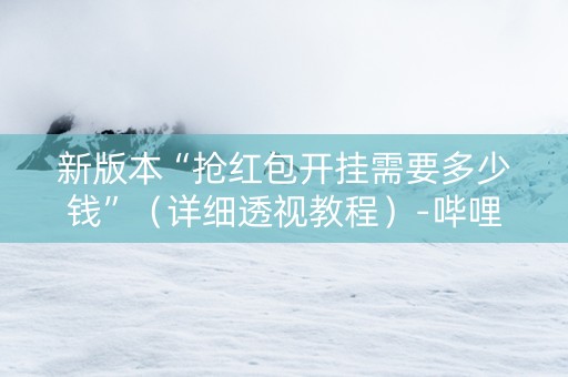 新版本“抢红包开挂需要多少钱”（详细透视教程）-哔哩哔哩