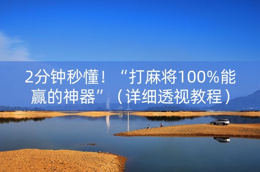 2分钟秒懂！“打麻将100%能赢的神器”（详细透视教程）-哔哩哔哩