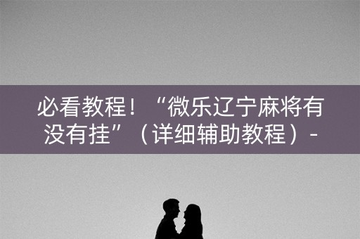 必看教程！“微乐辽宁麻将有没有挂”（详细辅助教程）-哔哩哔哩