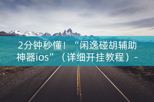 2分钟秒懂！“闲逸碰胡辅助神器ios”（详细开挂教程）-哔哩哔哩