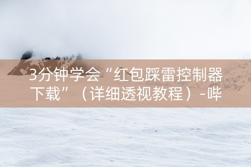 3分钟学会“红包踩雷控制器下载”（详细透视教程）-哔哩哔哩