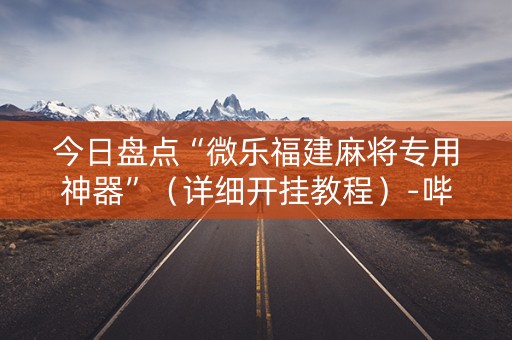 今日盘点“微乐福建麻将专用神器”（详细开挂教程）-哔哩哔哩