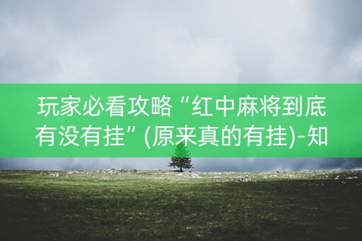 玩家必看攻略“红中麻将到底有没有挂”(原来真的有挂)-知乎