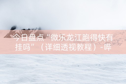 今日盘点“微乐龙江跑得快有挂吗”（详细透视教程）-哔哩哔哩