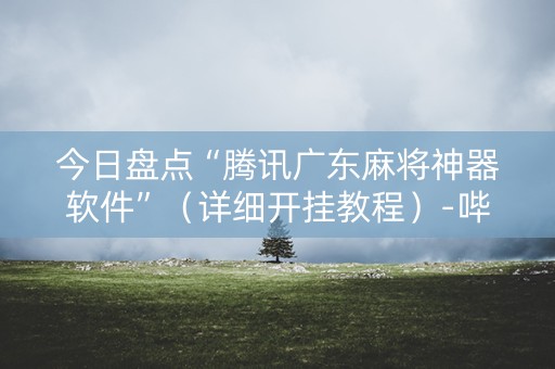 今日盘点“腾讯广东麻将神器软件”（详细开挂教程）-哔哩哔哩