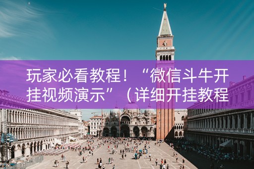 玩家必看教程！“微信斗牛开挂视频演示”（详细开挂教程）-哔哩哔哩