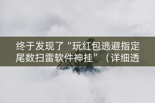 终于发现了“玩红包逃避指定尾数扫雷软件神挂”（详细透视教程）-哔哩哔哩