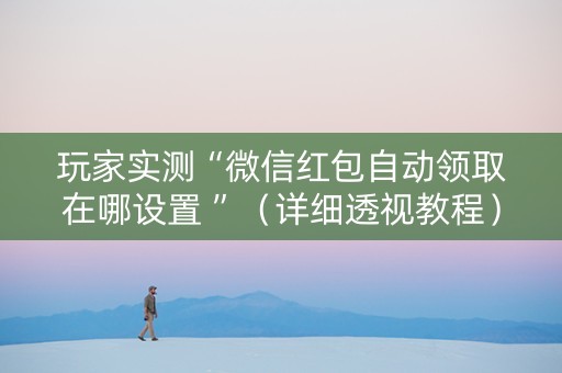 玩家实测“微信红包自动领取在哪设置 ”（详细透视教程）-哔哩哔哩