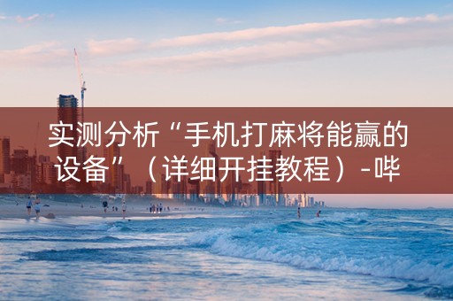 实测分析“手机打麻将能赢的设备”（详细开挂教程）-哔哩哔哩
