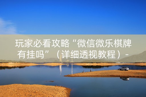 玩家必看攻略“微信微乐棋牌有挂吗”（详细透视教程）-哔哩哔哩
