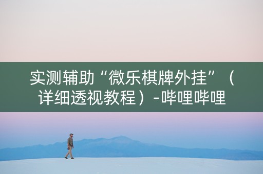 实测辅助“微乐棋牌外挂”（详细透视教程）-哔哩哔哩