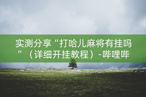 实测分享“打哈儿麻将有挂吗”（详细开挂教程）-哔哩哔哩