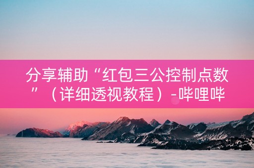 分享辅助“红包三公控制点数”（详细透视教程）-哔哩哔哩