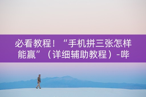 必看教程！“手机拼三张怎样能赢”（详细辅助教程）-哔哩哔哩