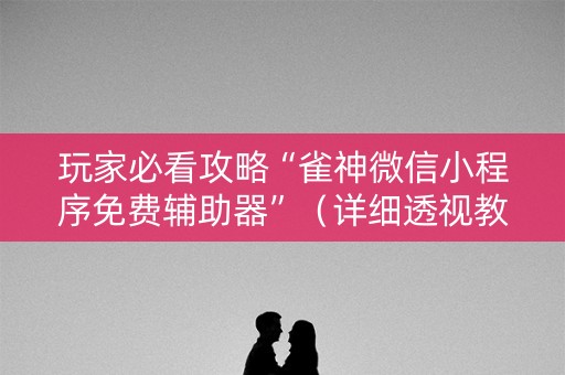 玩家必看攻略“雀神微信小程序免费辅助器”（详细透视教程）-哔哩哔哩