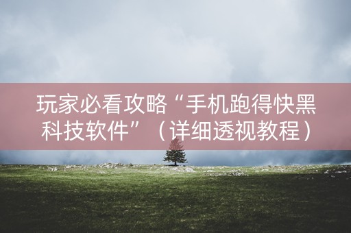 详细阅读:玩家必看攻略“手机跑得快黑科技软件”(详细透视教程)-哔哩哔哩 玩家必看攻略“手机跑得快黑科技软件”(详细透视教程)-哔哩哔哩