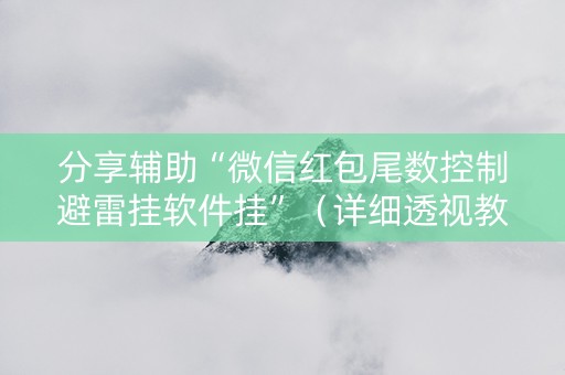 分享辅助“微信红包尾数控制避雷挂软件挂”（详细透视教程）-哔哩哔哩
