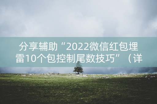 详细阅读:分享辅助“2022微信红包埋雷10个包控制尾数技巧”(详细透视教程)-哔哩哔哩 分享辅助“2022微信红包埋雷10个包控制尾数技巧”(详细透视教程)-哔哩哔哩