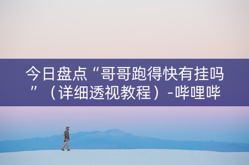 今日盘点“哥哥跑得快有挂吗”（详细透视教程）-哔哩哔哩