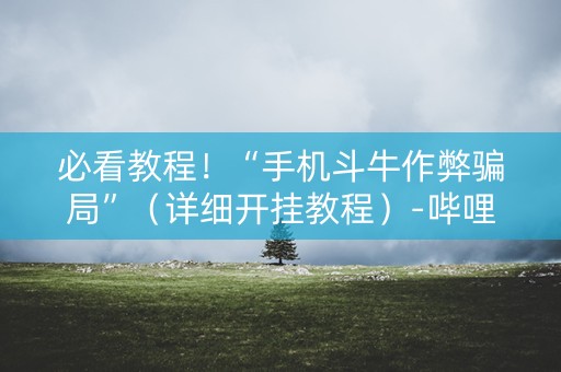 必看教程！“手机斗牛作弊骗局”（详细开挂教程）-哔哩哔哩