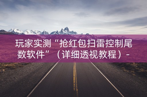 玩家实测“抢红包扫雷控制尾数软件”（详细透视教程）-哔哩哔哩
