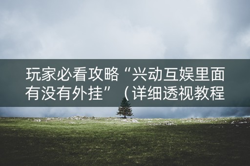 玩家必看攻略“兴动互娱里面有没有外挂”（详细透视教程）-哔哩哔哩