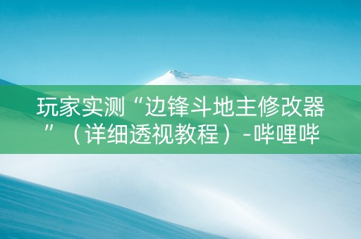 玩家实测“边锋斗地主修改器”（详细透视教程）-哔哩哔哩