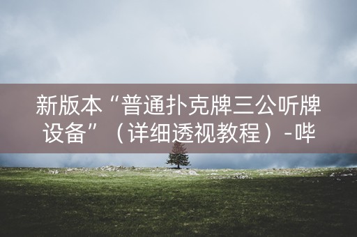 新版本“普通扑克牌三公听牌设备”（详细透视教程）-哔哩哔哩