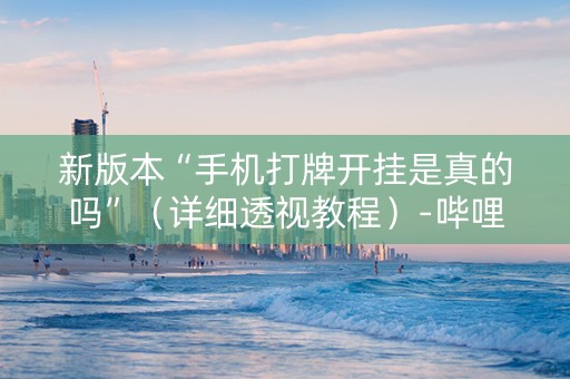 新版本“手机打牌开挂是真的吗”（详细透视教程）-哔哩哔哩