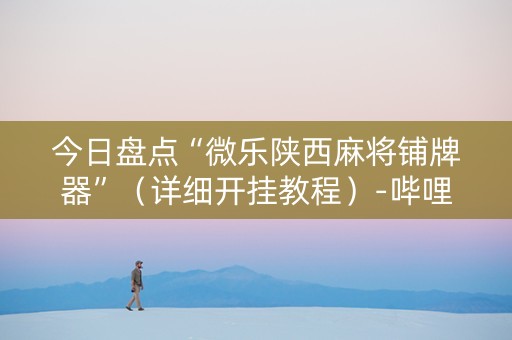 今日盘点“微乐陕西麻将铺牌器”（详细开挂教程）-哔哩哔哩