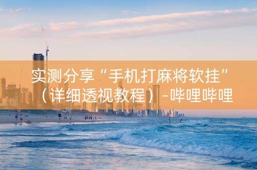 实测分享“手机打麻将软挂”（详细透视教程）-哔哩哔哩