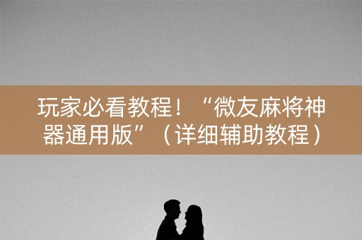 玩家必看教程！“微友麻将神器通用版”（详细辅助教程）-哔哩哔哩
