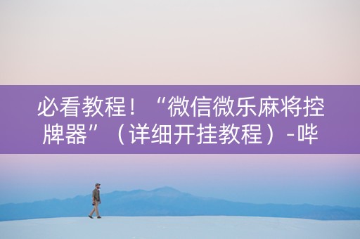必看教程！“微信微乐麻将控牌器”（详细开挂教程）-哔哩哔哩
