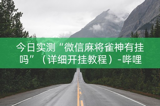 今日实测“微信麻将雀神有挂吗”（详细开挂教程）-哔哩哔哩