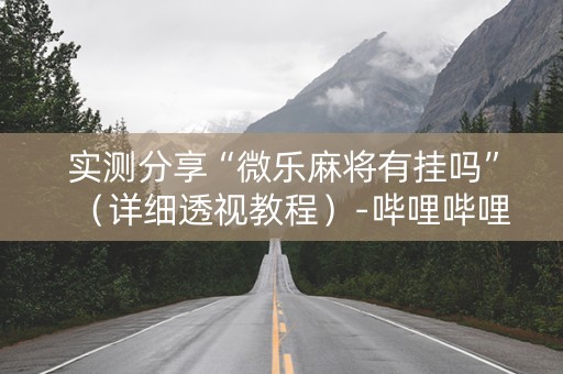实测分享“微乐麻将有挂吗”（详细透视教程）-哔哩哔哩