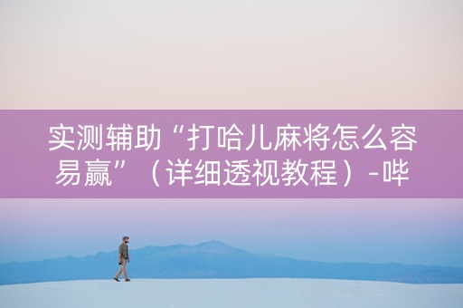 实测辅助“打哈儿麻将怎么容易赢”（详细透视教程）-哔哩哔哩