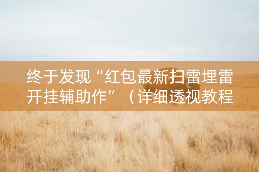 终于发现“红包最新扫雷埋雷开挂辅助作”（详细透视教程）-哔哩哔哩