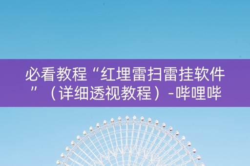 必看教程“红埋雷扫雷挂软件”（详细透视教程）-哔哩哔哩