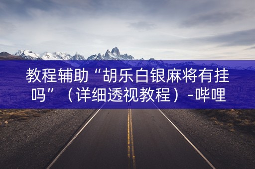 教程辅助“胡乐白银麻将有挂吗”（详细透视教程）-哔哩哔哩