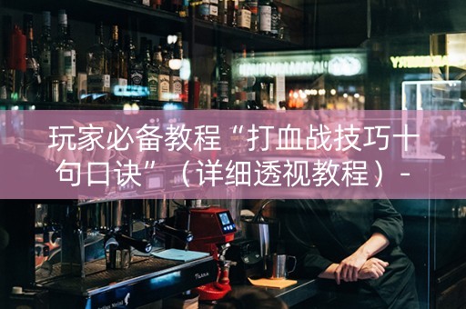 玩家必备教程“打血战技巧十句口诀”（详细透视教程）-哔哩哔哩