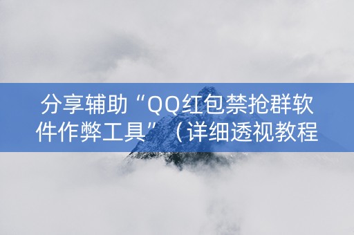 分享辅助“QQ红包禁抢群软件作弊工具”（详细透视教程）-哔哩哔哩