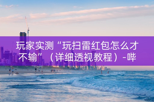 玩家实测“玩扫雷红包怎么才不输”（详细透视教程）-哔哩哔哩