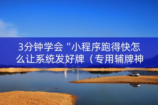 3分钟学会“小程序跑得快怎么让系统发好牌（专用辅牌神器免安装）
